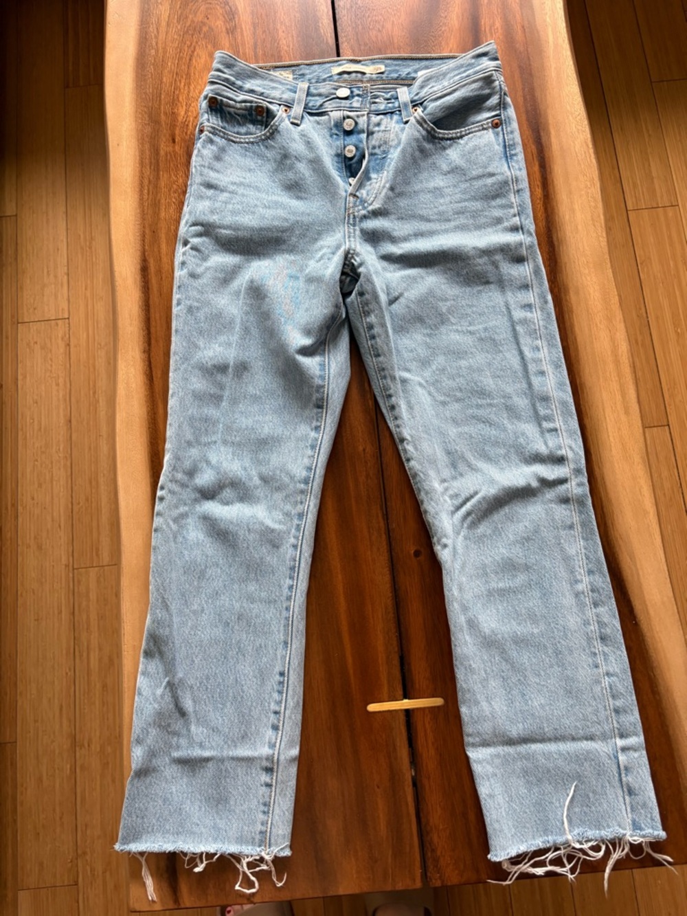 Levi's Light Blue Wedgie Straight-Leg Jeans